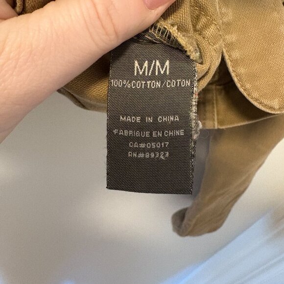 Roots Cargo Military Button Up Lightweight Jacket 90s Brown Size M - Picture 7 of 10